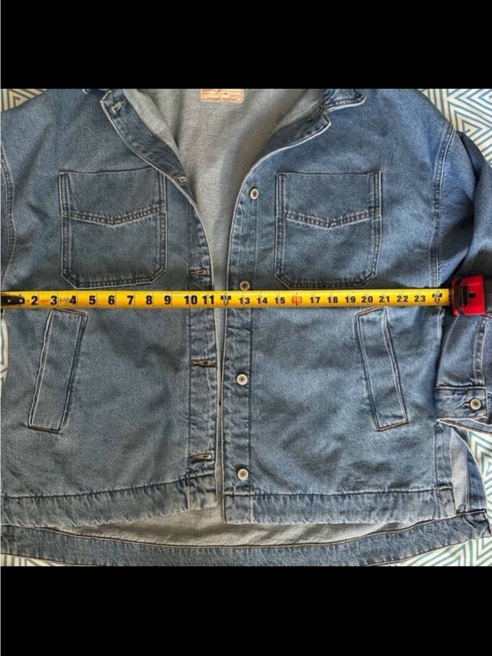 FREE PEOPLE Madison City Denim Jacket- Medium Blue - Picture 6 of 9